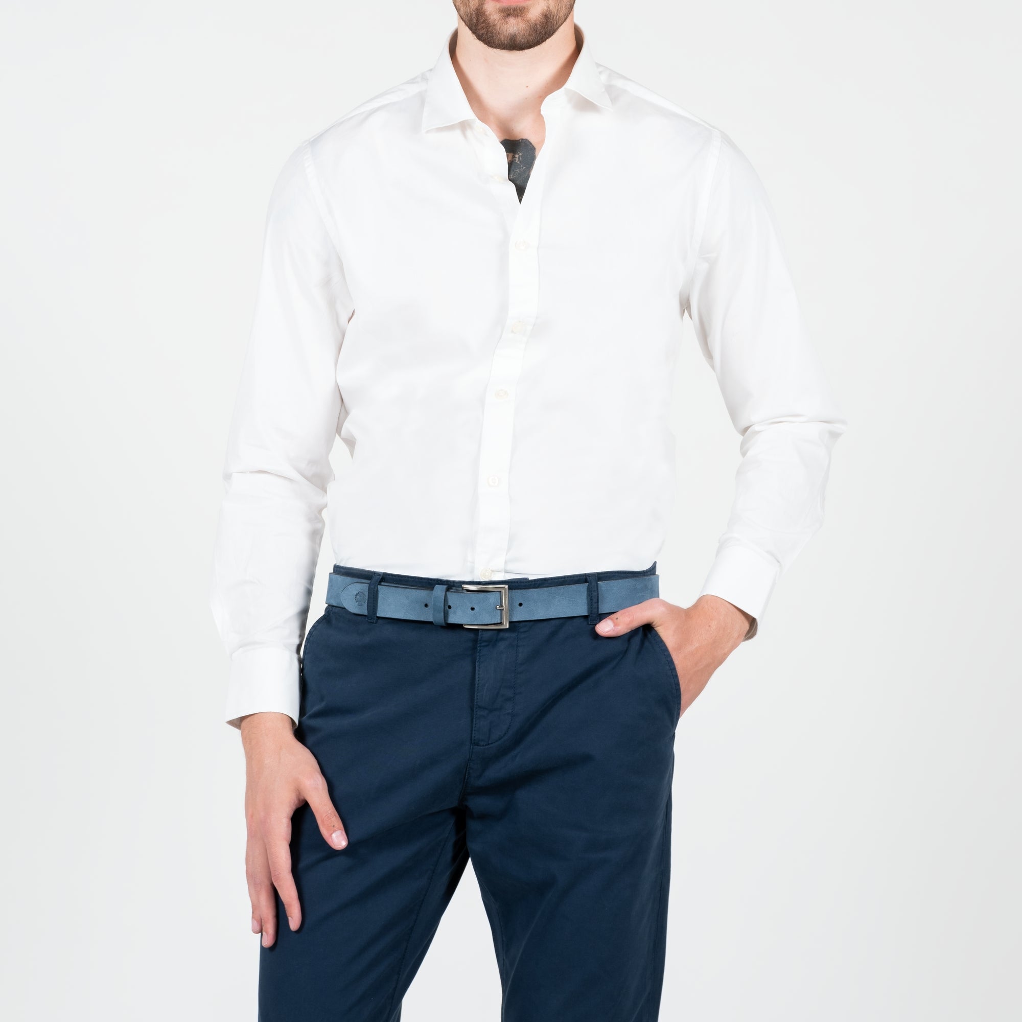 French collar poplin shirt