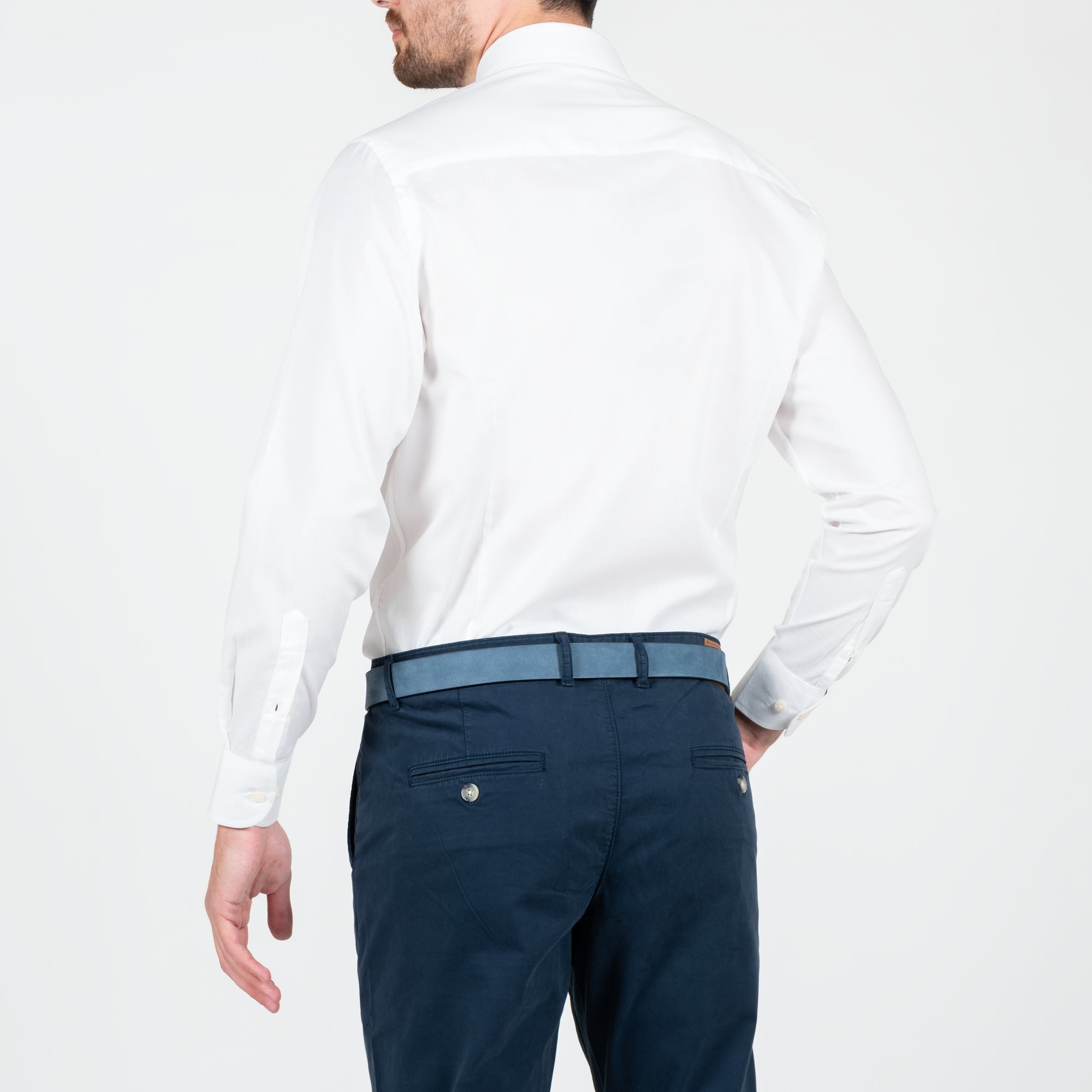Camicia popeline collo francese