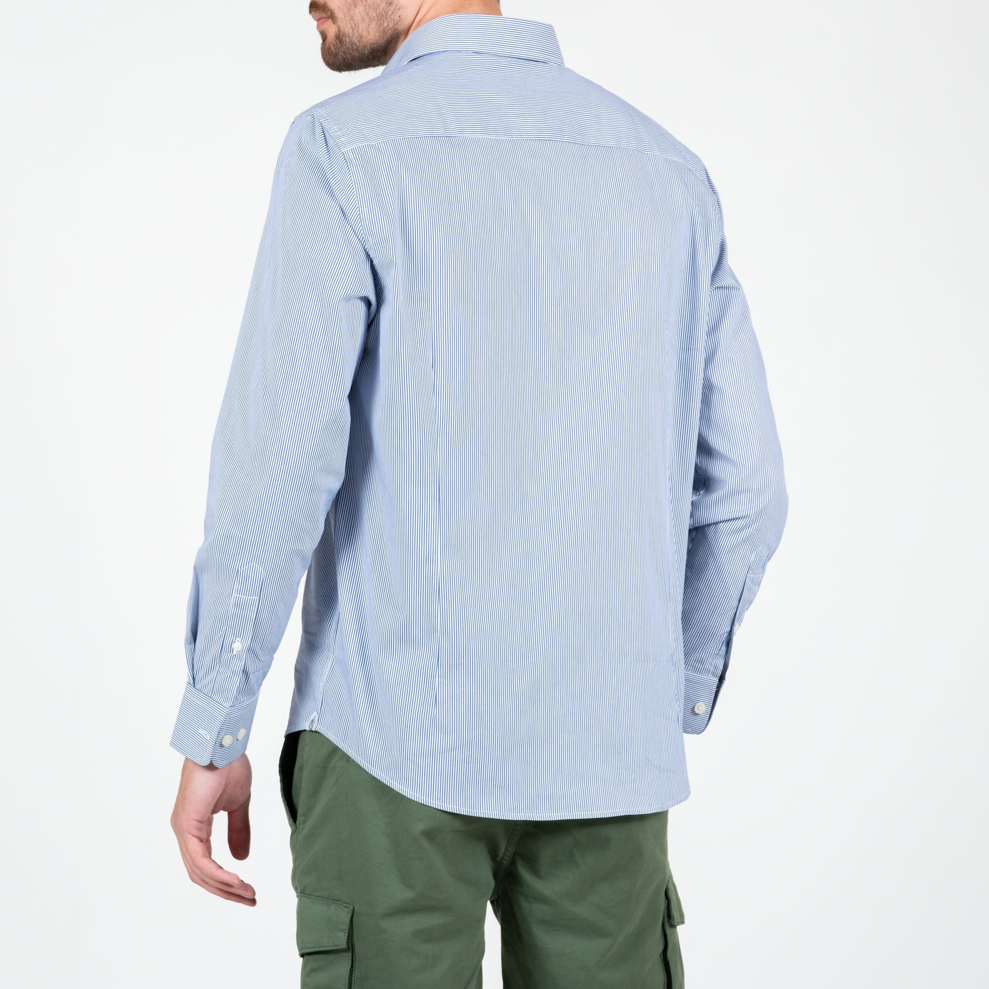 Striped shirt with French collar