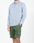 Camicia righe collo francese