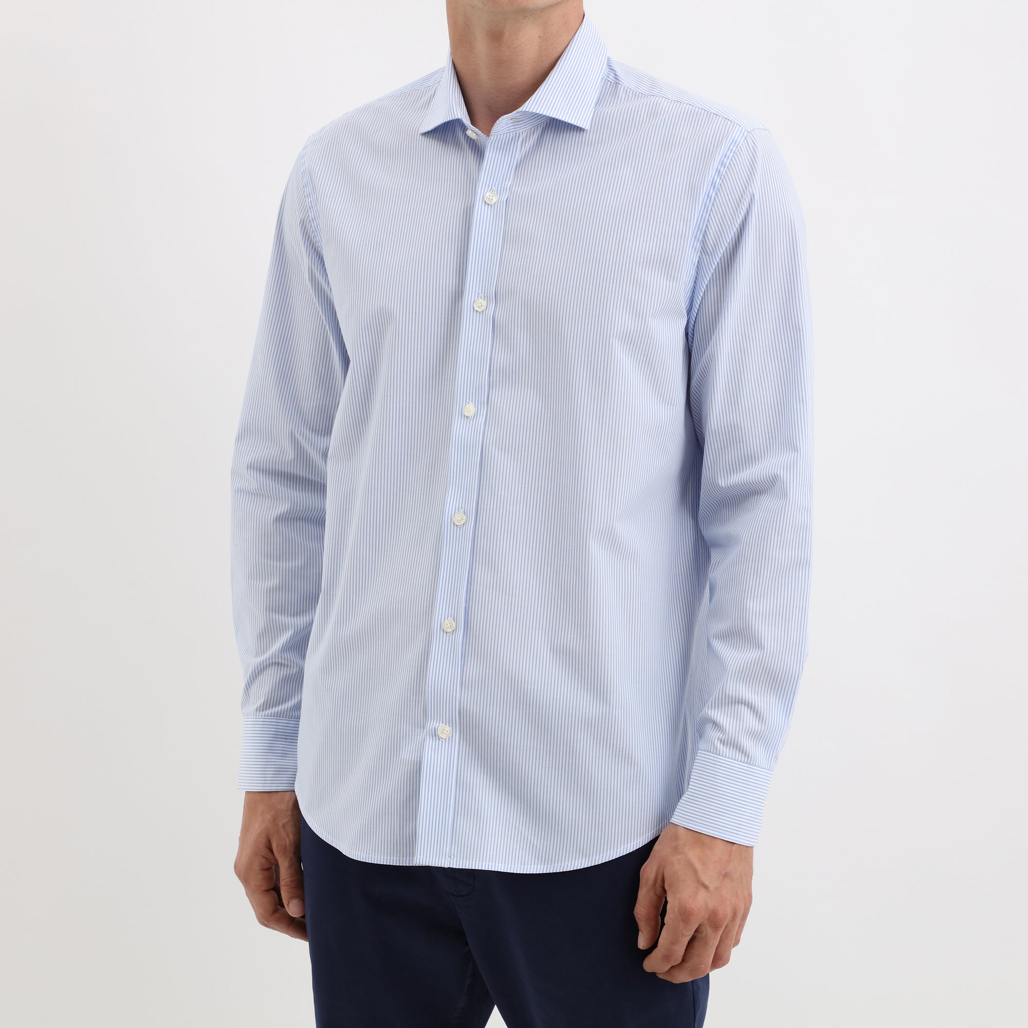 Camicia righe collo francese