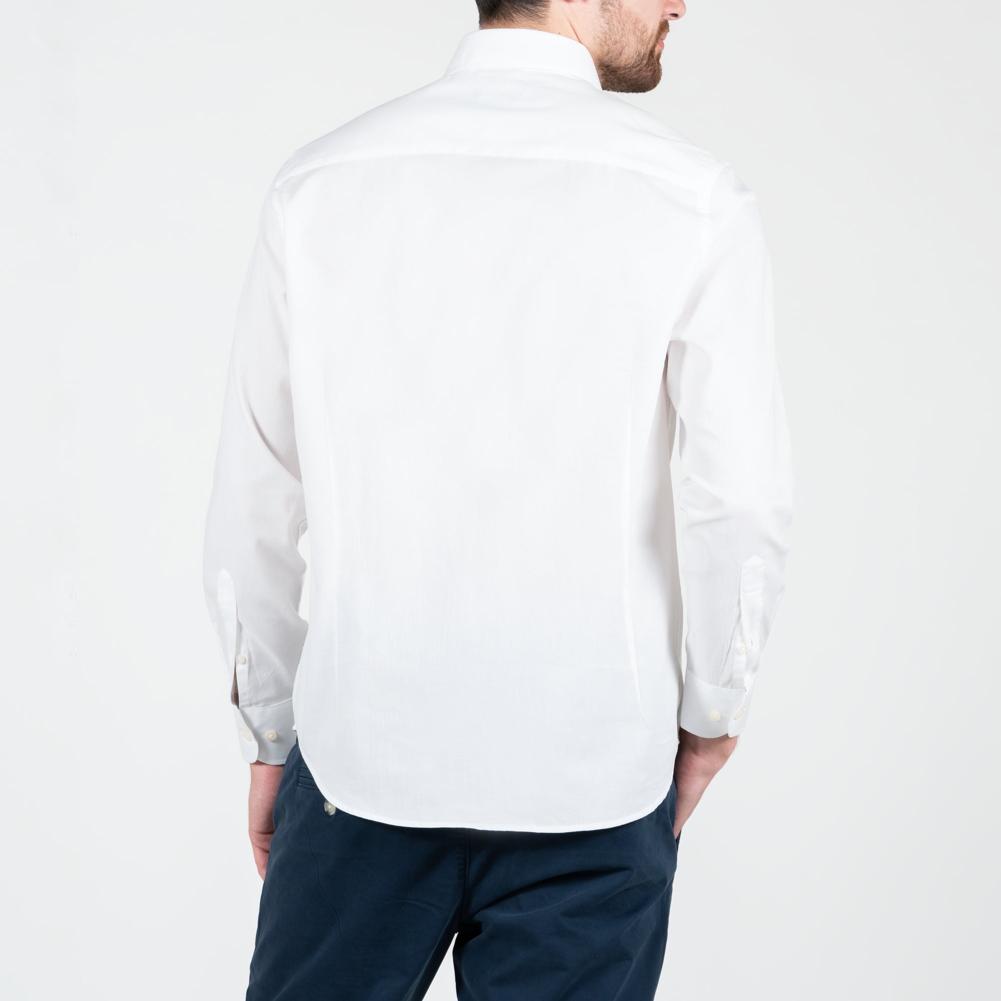 Camicia oxford con ricamo alloro