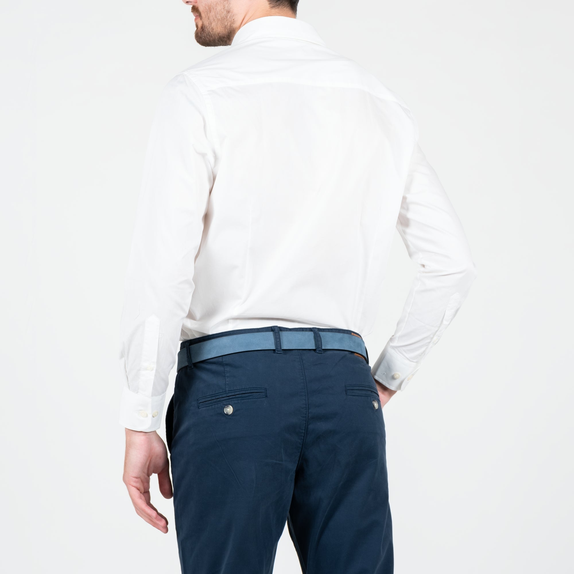 Camicia oxford con ricamo alloro