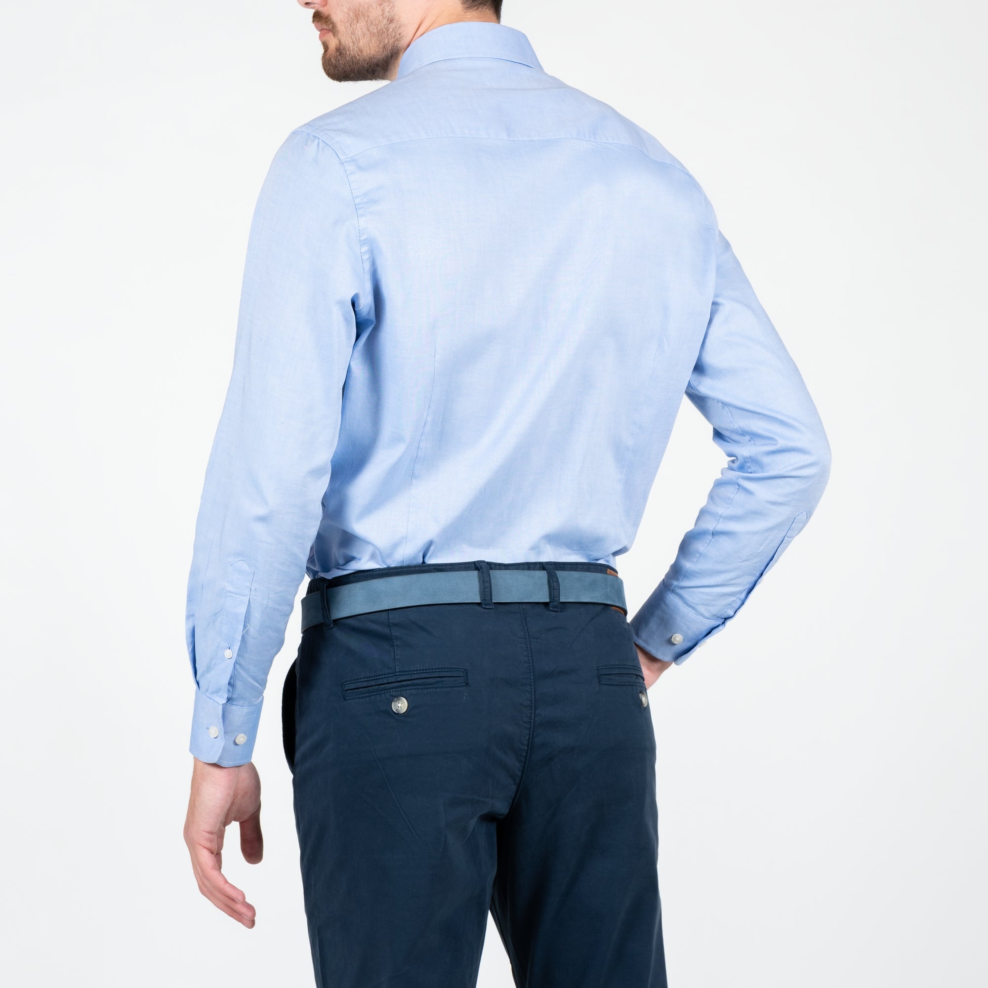 Camicia oxford con ricamo alloro e numero 5