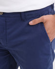 Stretch gabardine bermuda shorts with america pocket