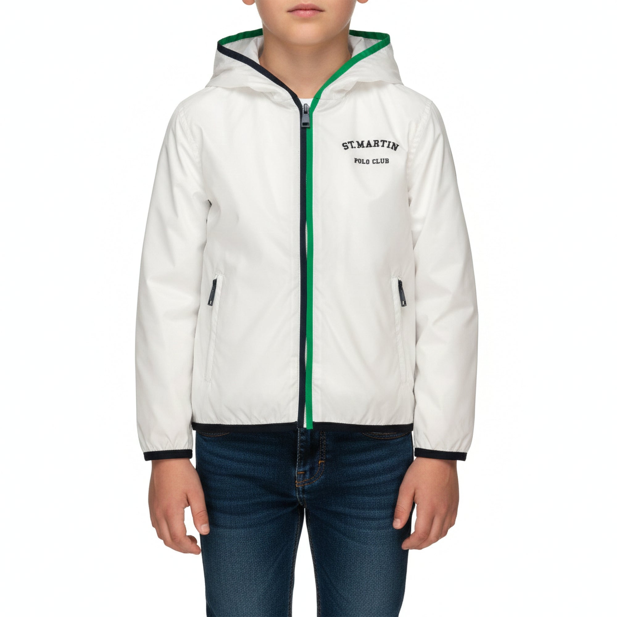 Giubbino K-way nylon con cappuccio