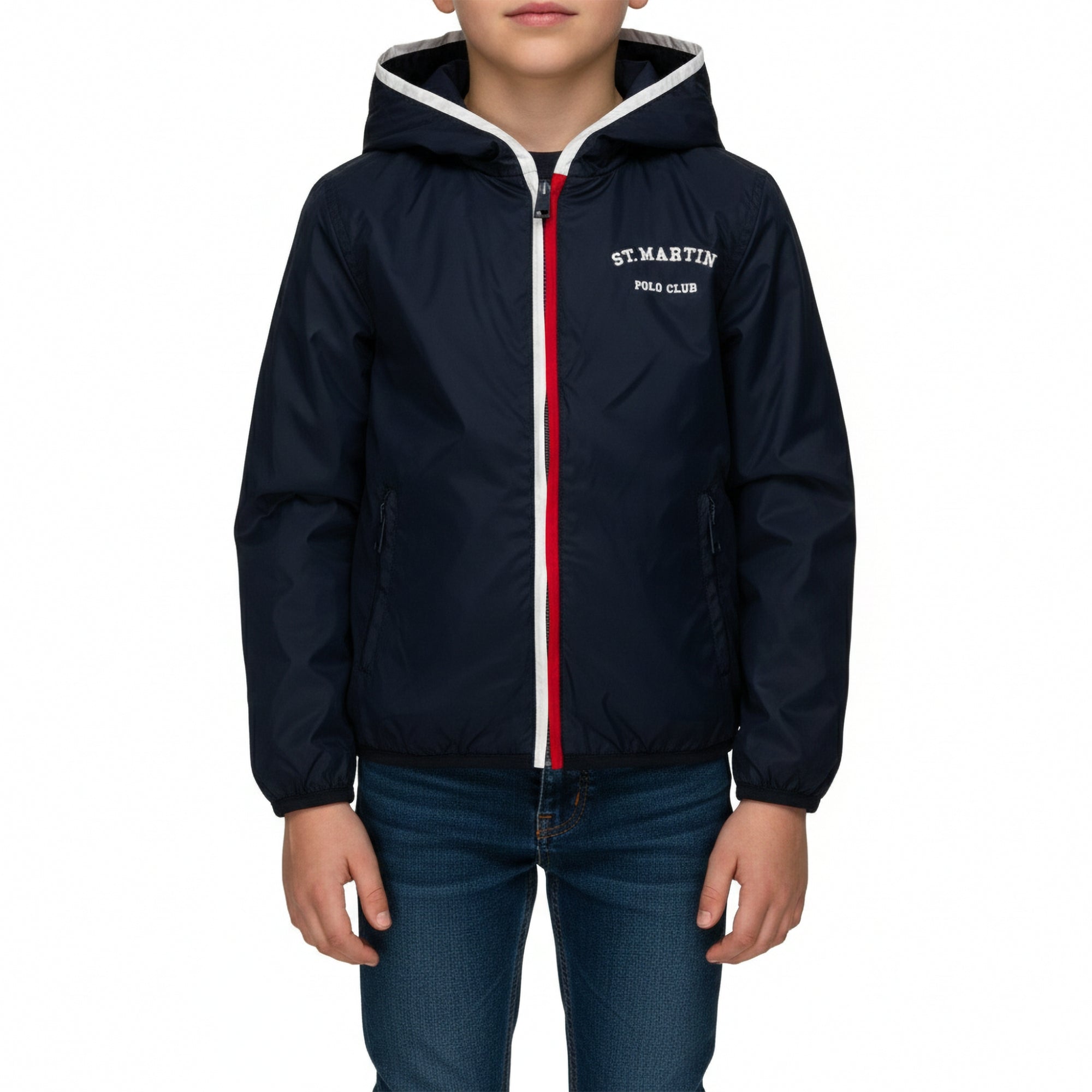 Giubbino K-way nylon con cappuccio