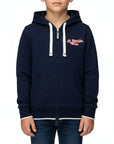 Felpa full zipper con cappuccio e stampa logo