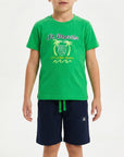 Set t-shirt e shorts jersey con stampa little bay