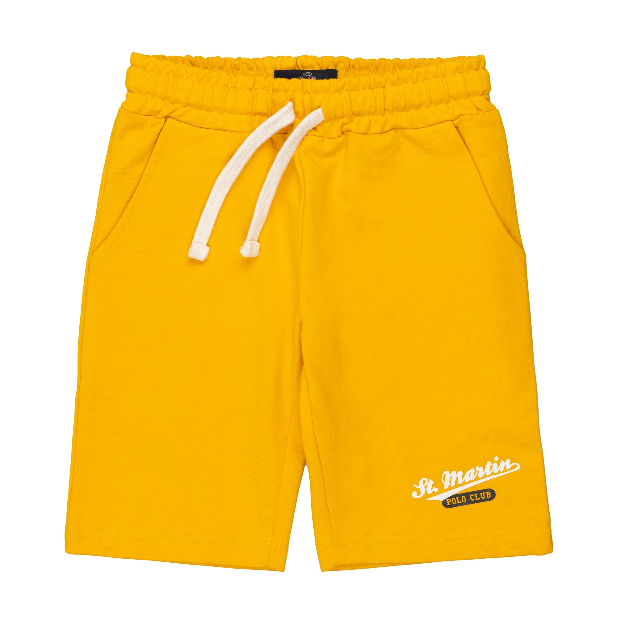 Bermuda french terry con stampa logo davanti