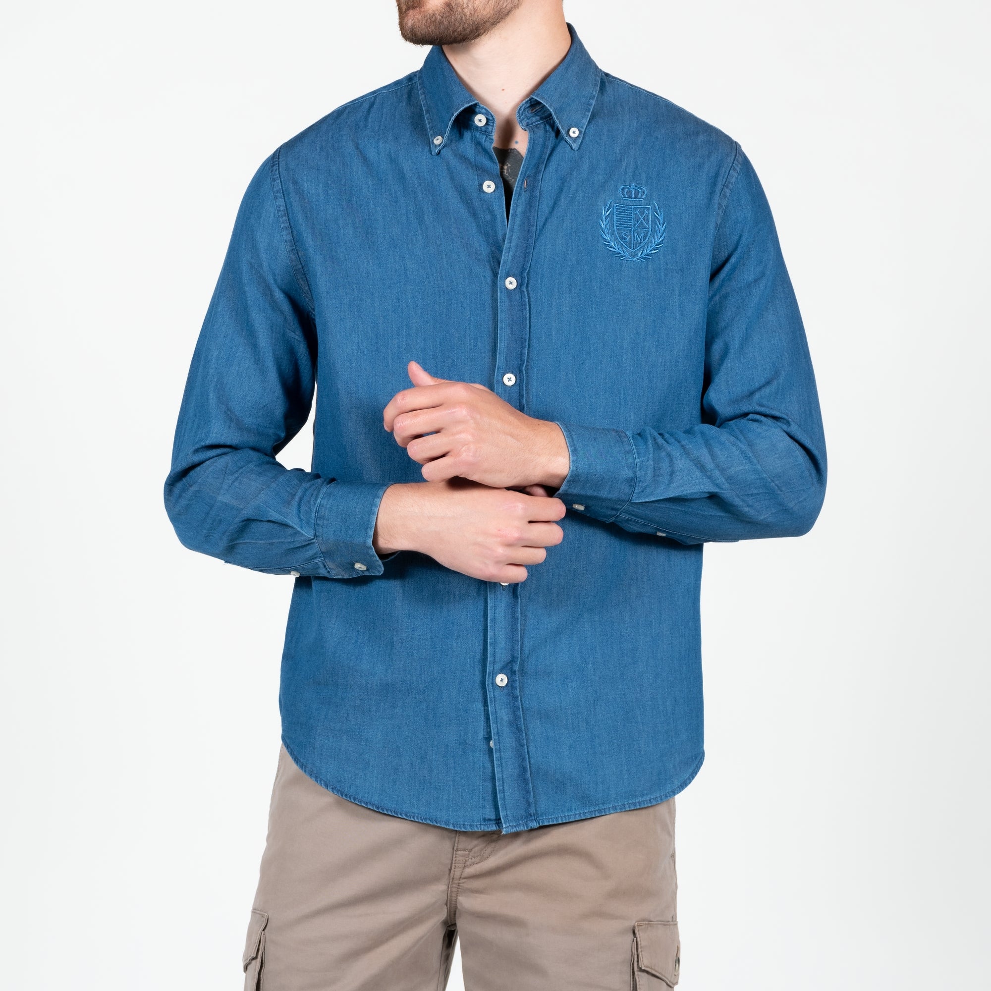 Camicia denim button down