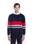 Maglione con righe multicolor