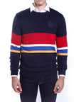 Maglione con righe multicolor
