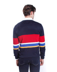 Maglione con righe multicolor