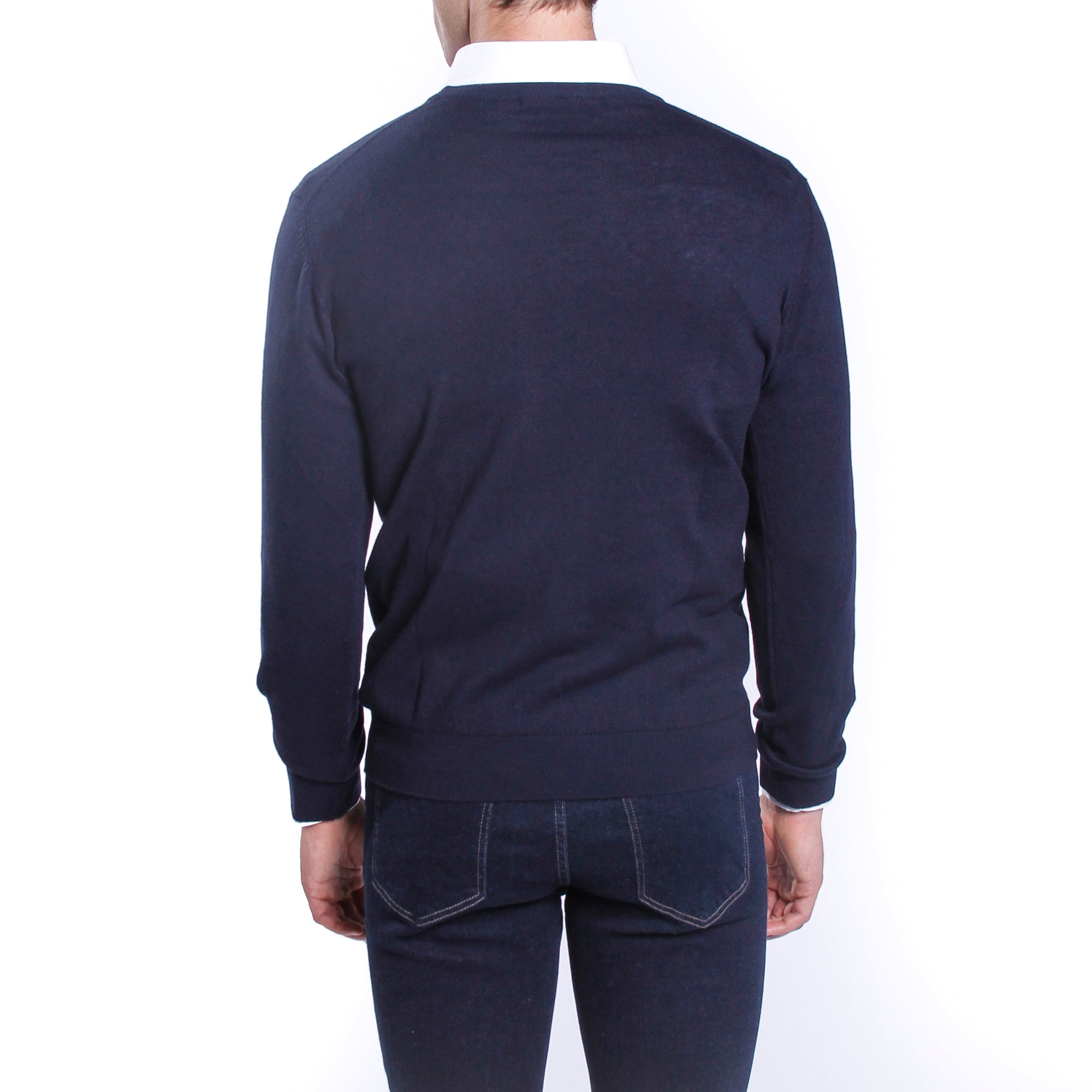 Maglione girocollo a tinta unita