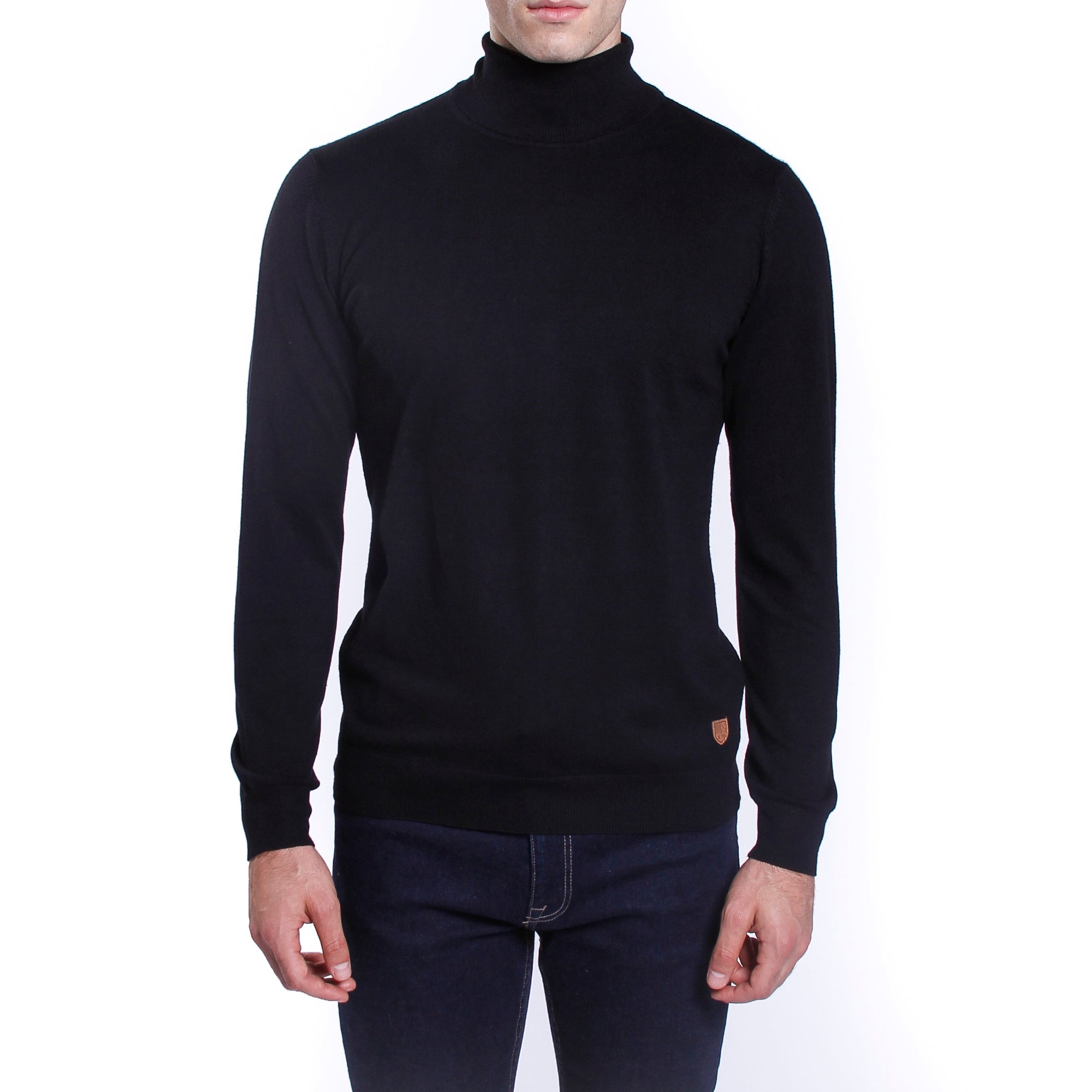 Maglione a collo alto in tinta unita