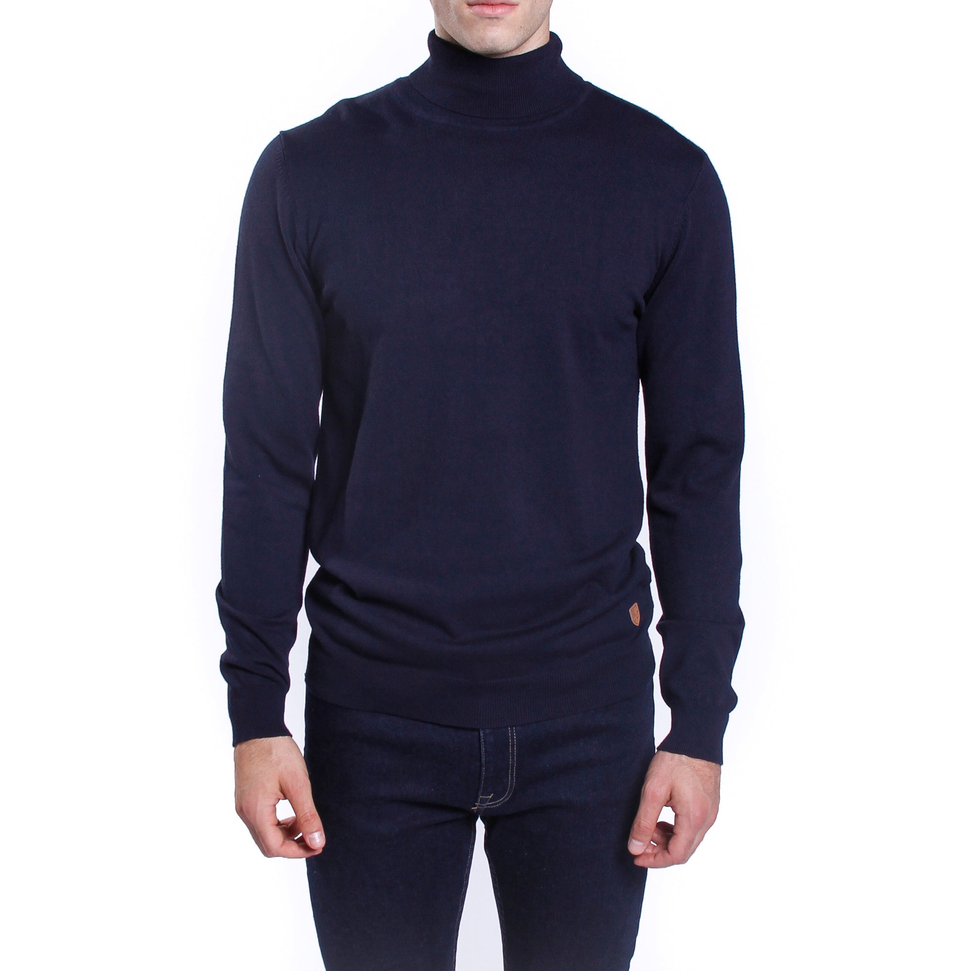 Maglione a collo alto in tinta unita