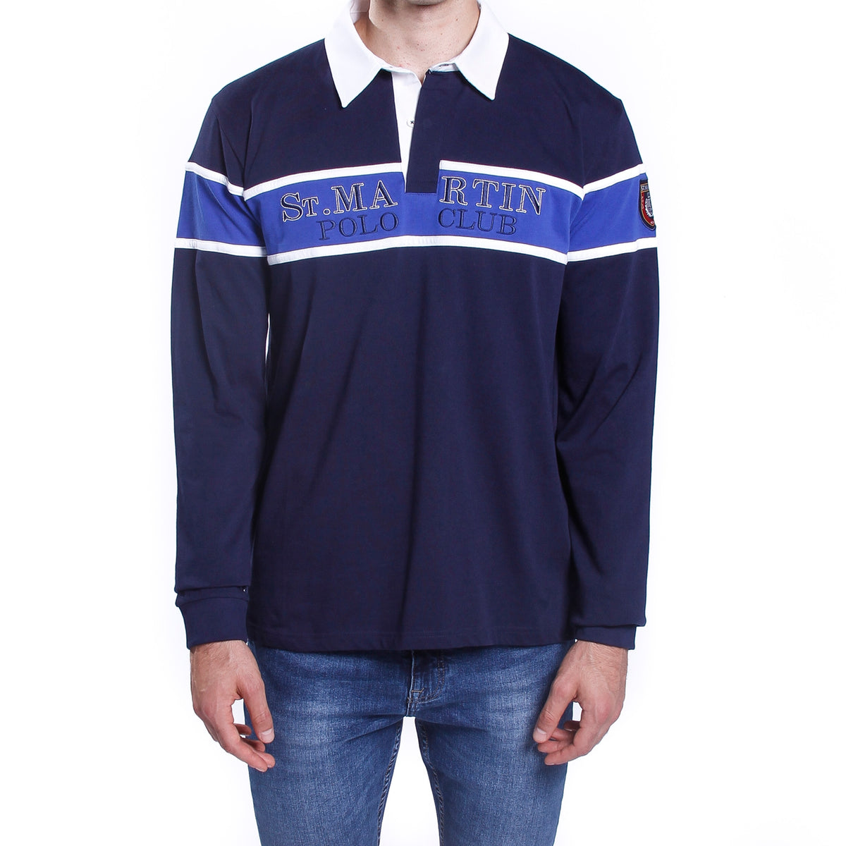 Polo con collo in gabardine