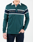 Polo con collo in gabardine