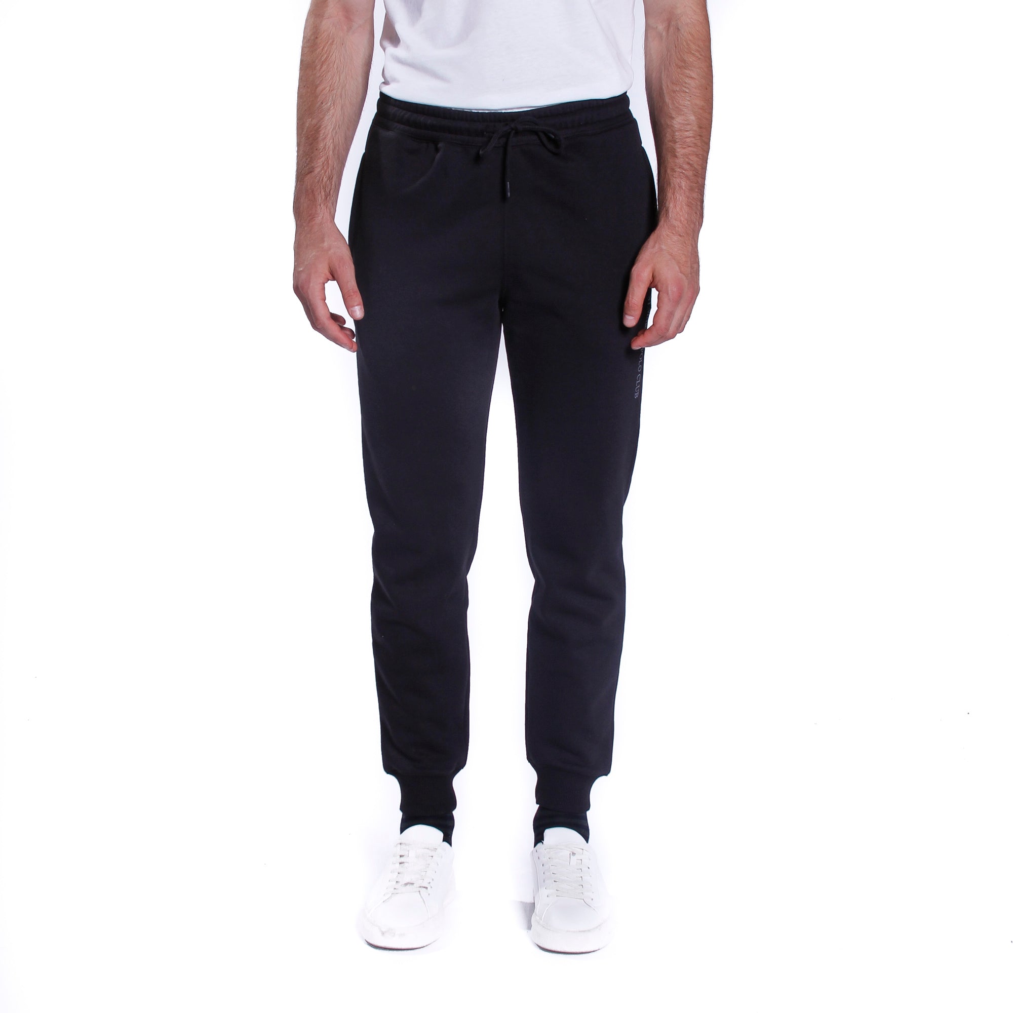 Pantalone felpato in pile con patch della bandiera americana cucita sulla tasca posteriore