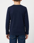T-shirt con logo al contrasto