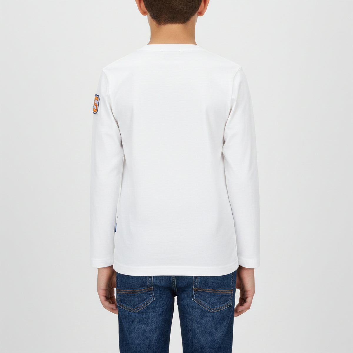 T- shirt bianca con logo al centro del petto