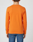 T-shirt arancione con logo a contrasto