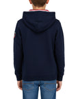 Felpa blu marine con cappuccio