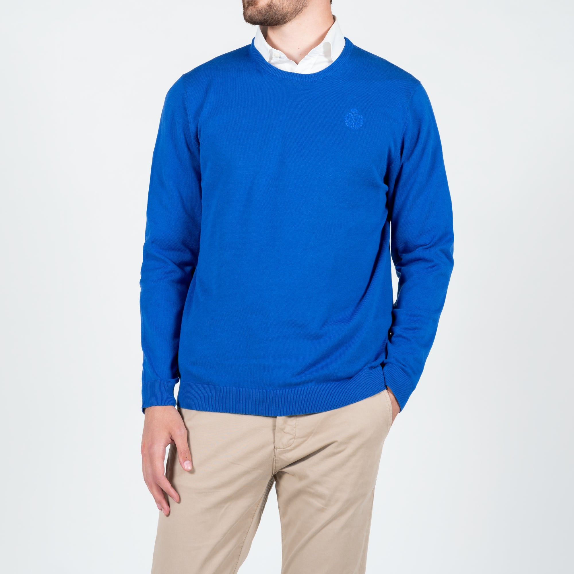 Maglia girocollo con logo al lato cuore ton sur ton  