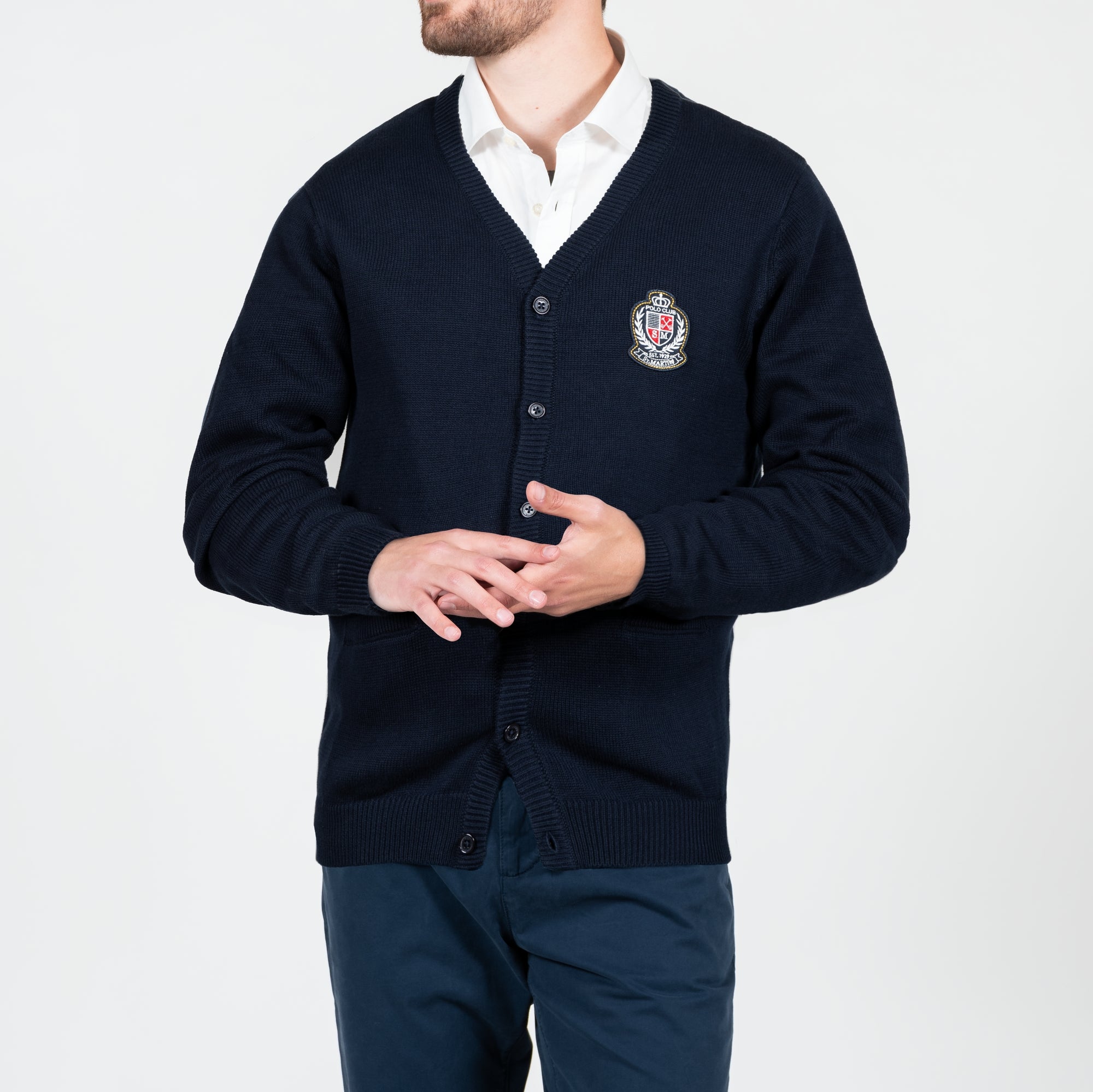 Cardigan con patch St martin