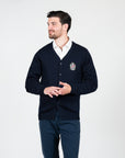 Cardigan finezza 7 con badge lato cuore