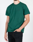T-shirt in jersey con logo ricamato ton sul ton al lato cuore