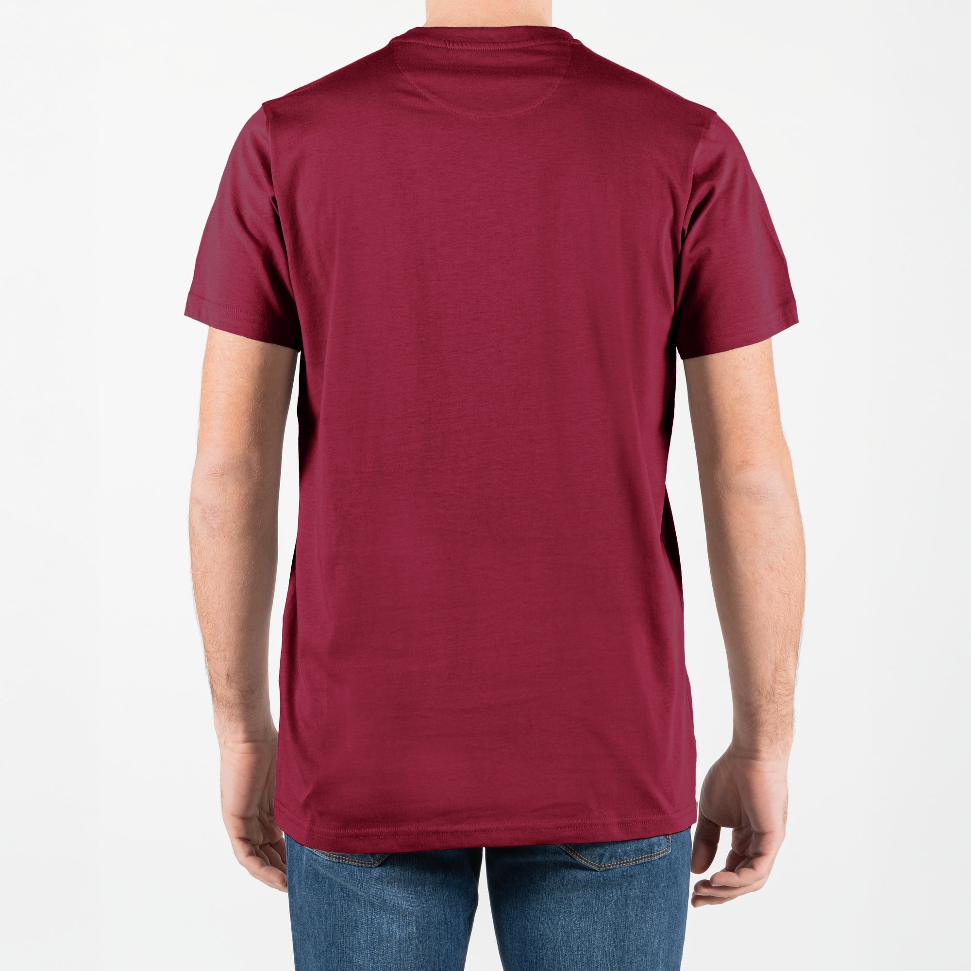 T-shirt in jersey con logo ricamato ton sul ton al lato cuore
