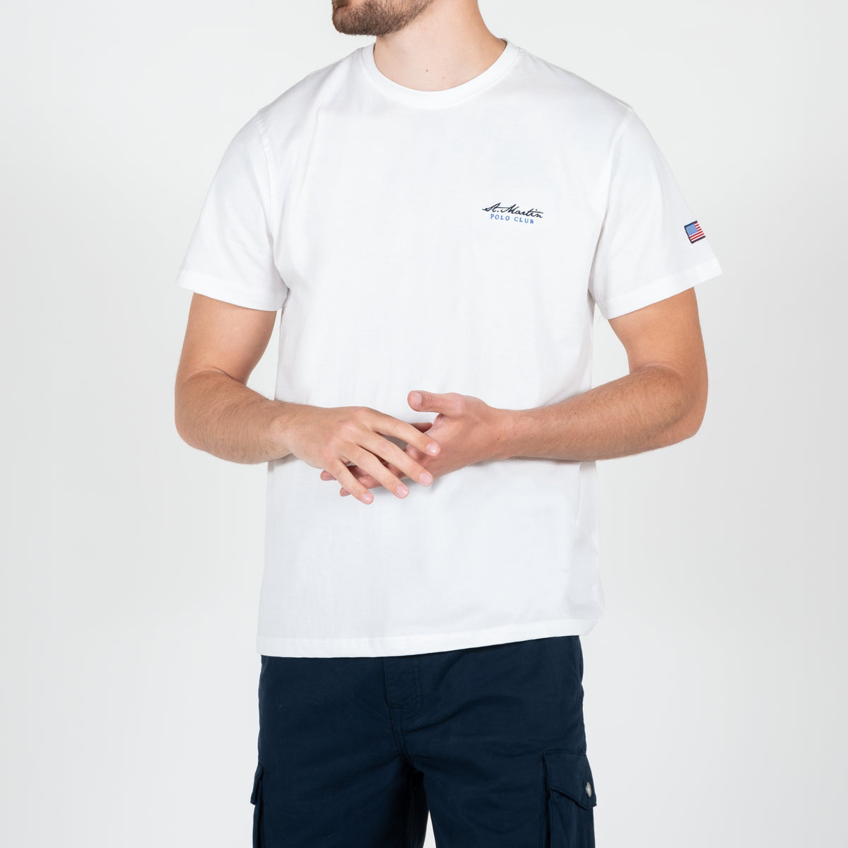 Logo Ricamato T-shirt basic con logo ricamato – Polo Club St Martin