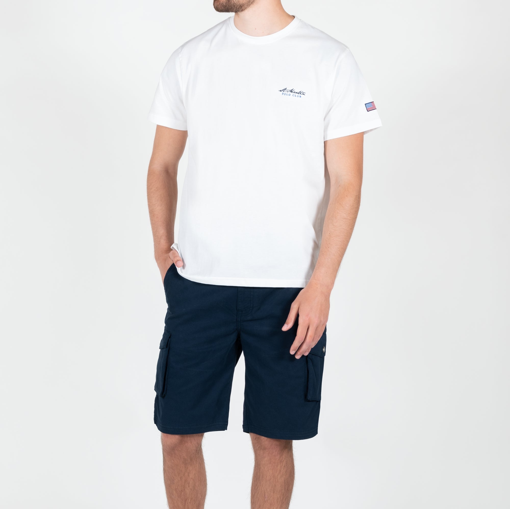 T-shirt basic con logo ricamato