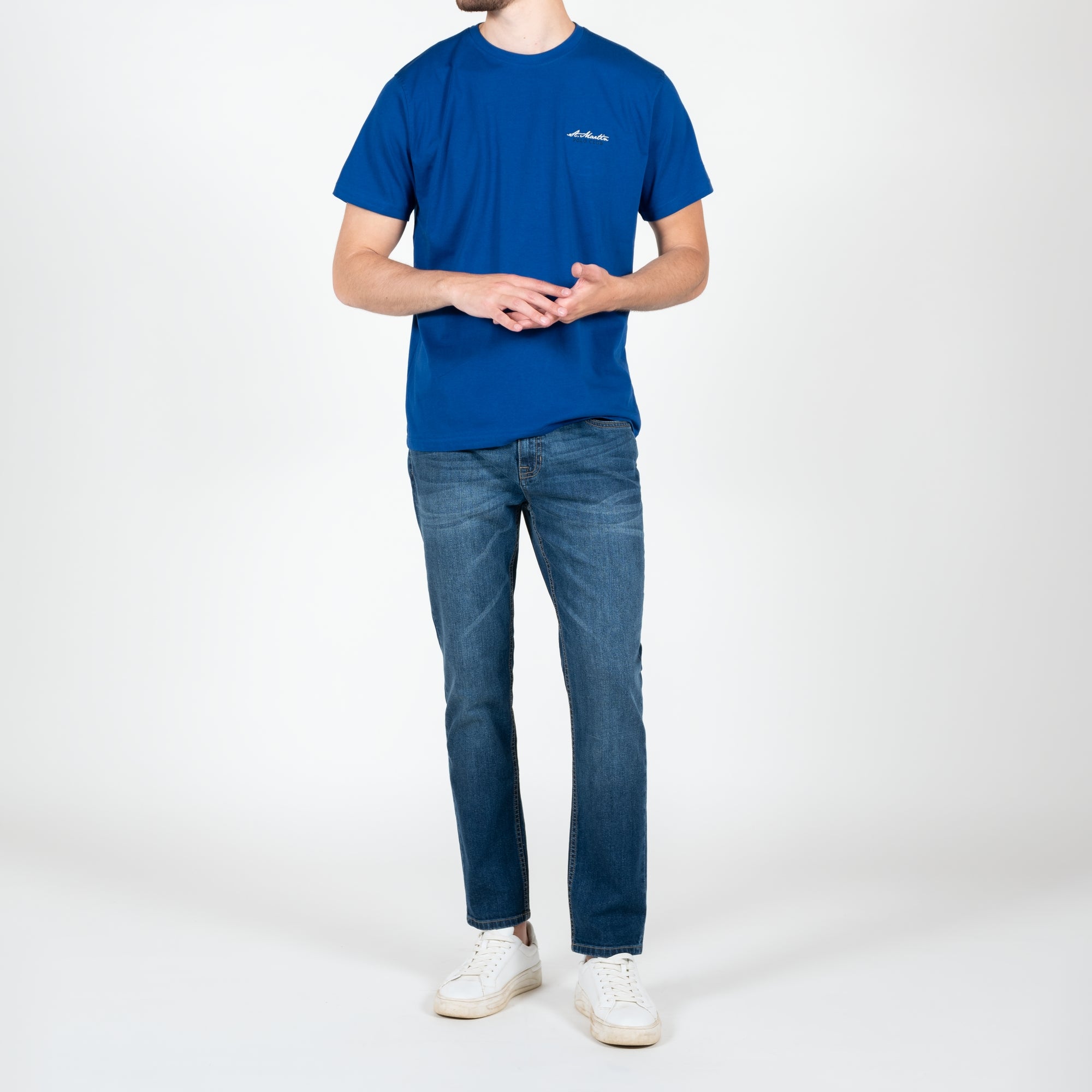 T-shirt basic con logo ricamato