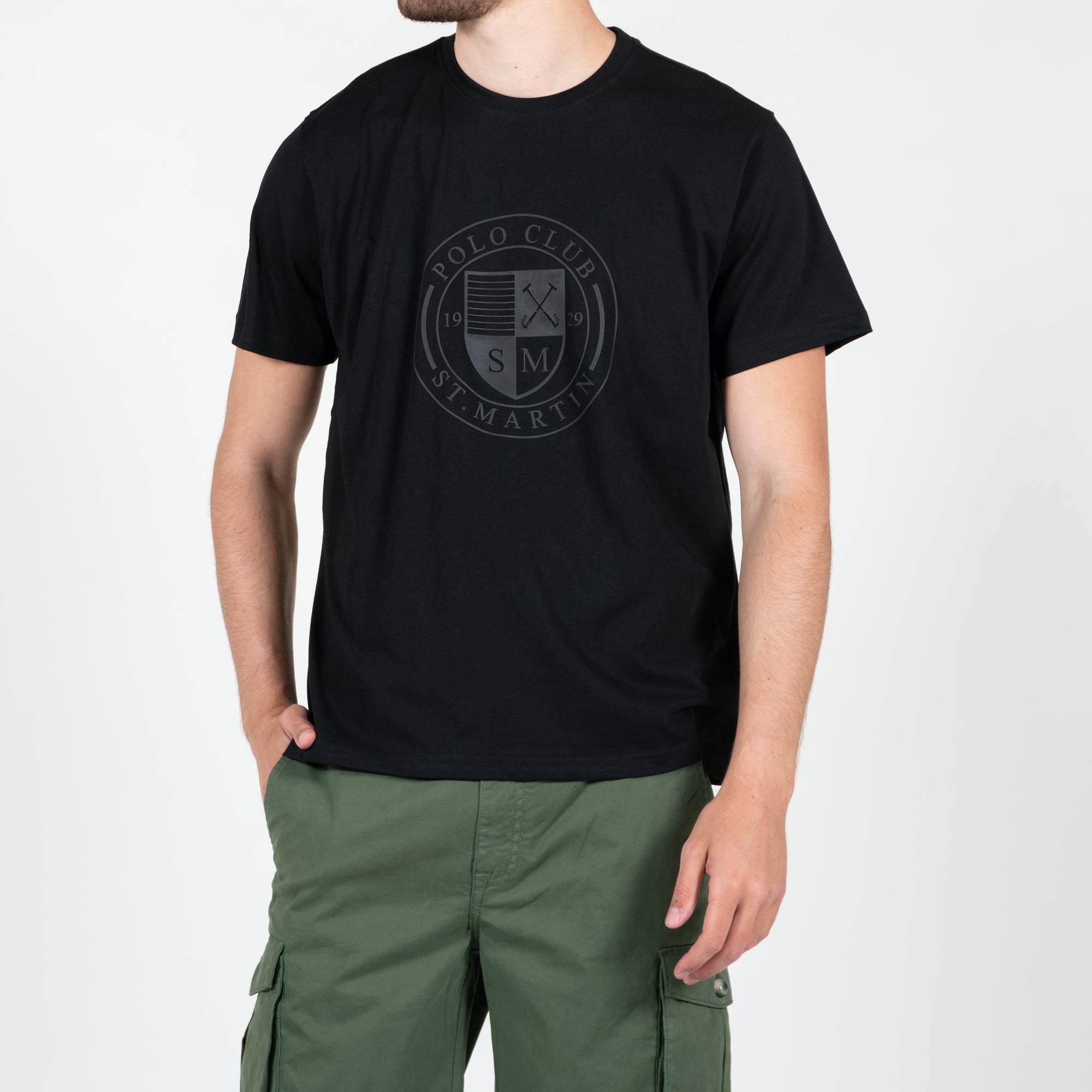 T-shirt basic con logo stampato