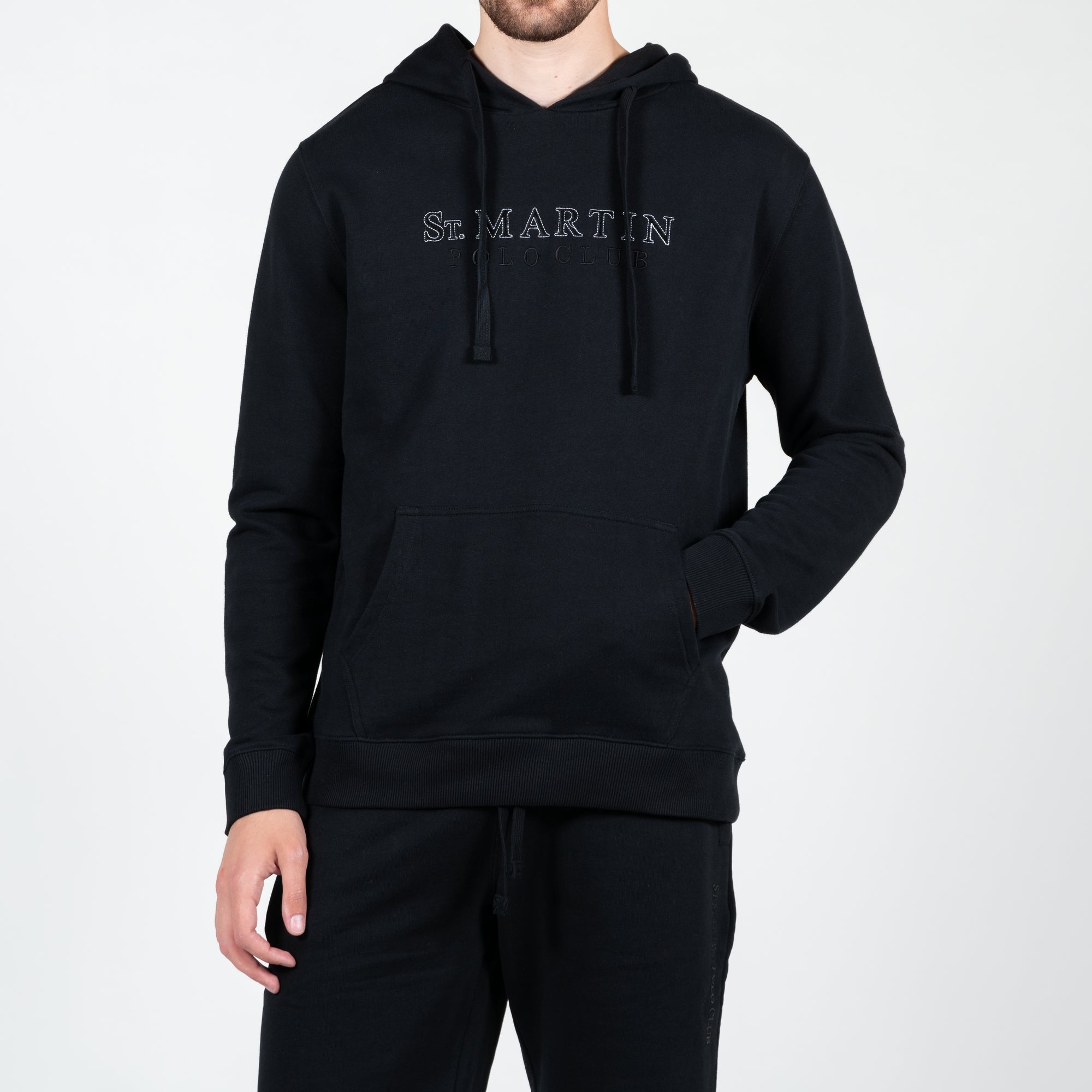 Felpa con logo centrale a contrasto 