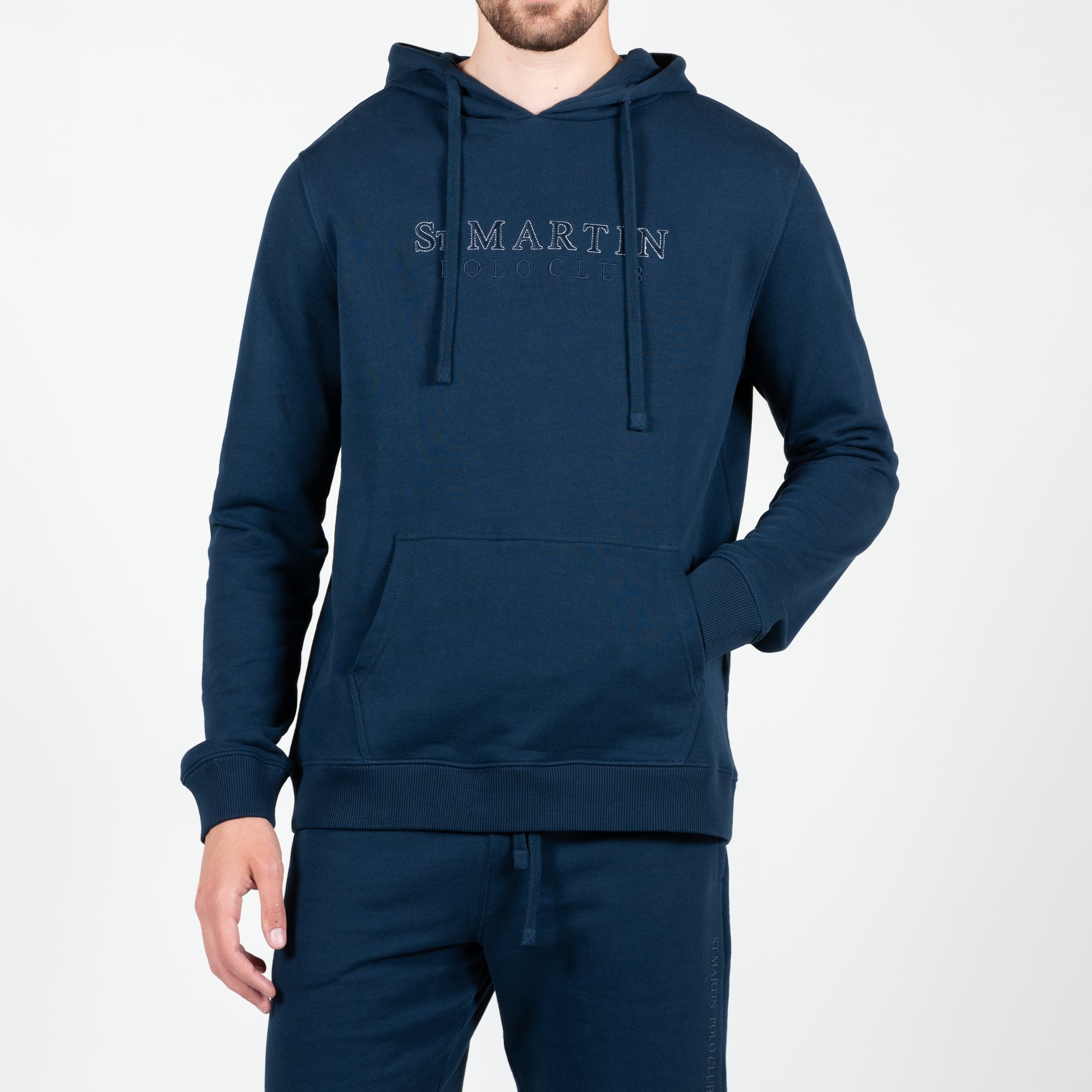 Felpa con logo centrale a contrasto 