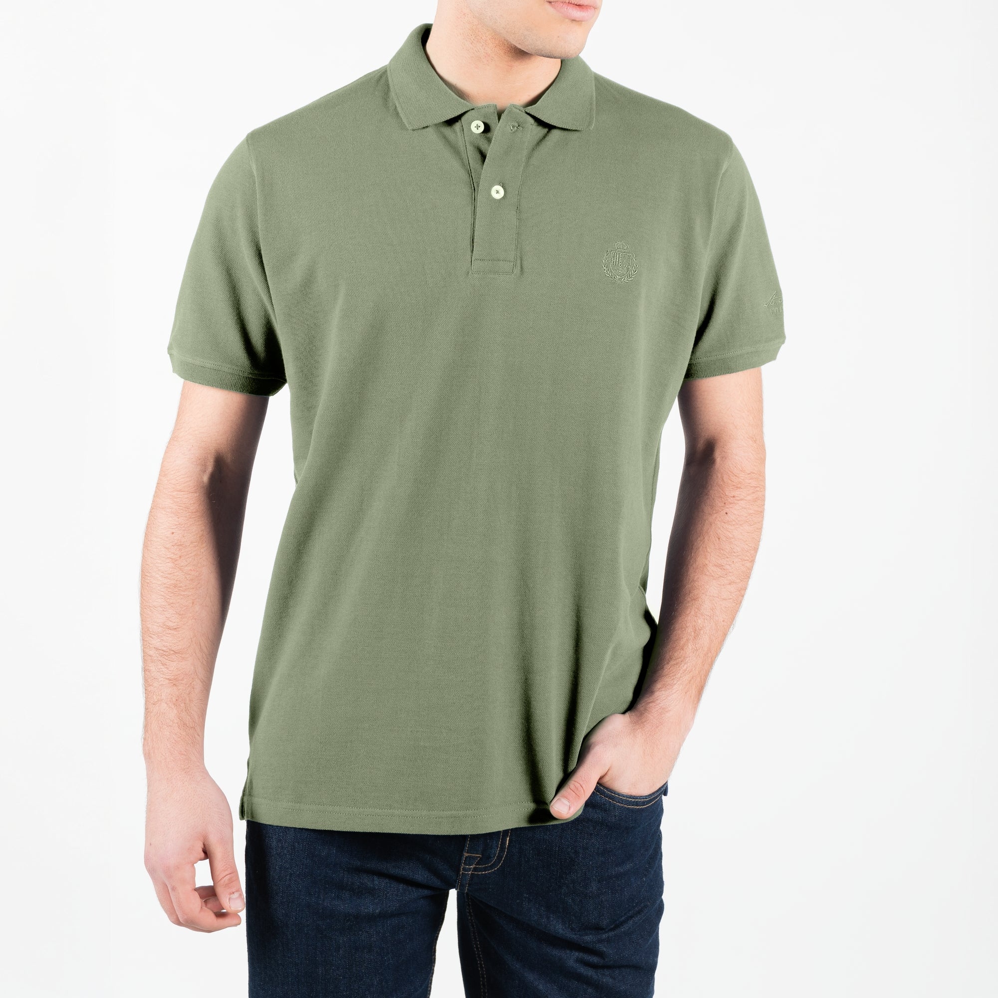 Polo basic maniche corte con logo ricamato