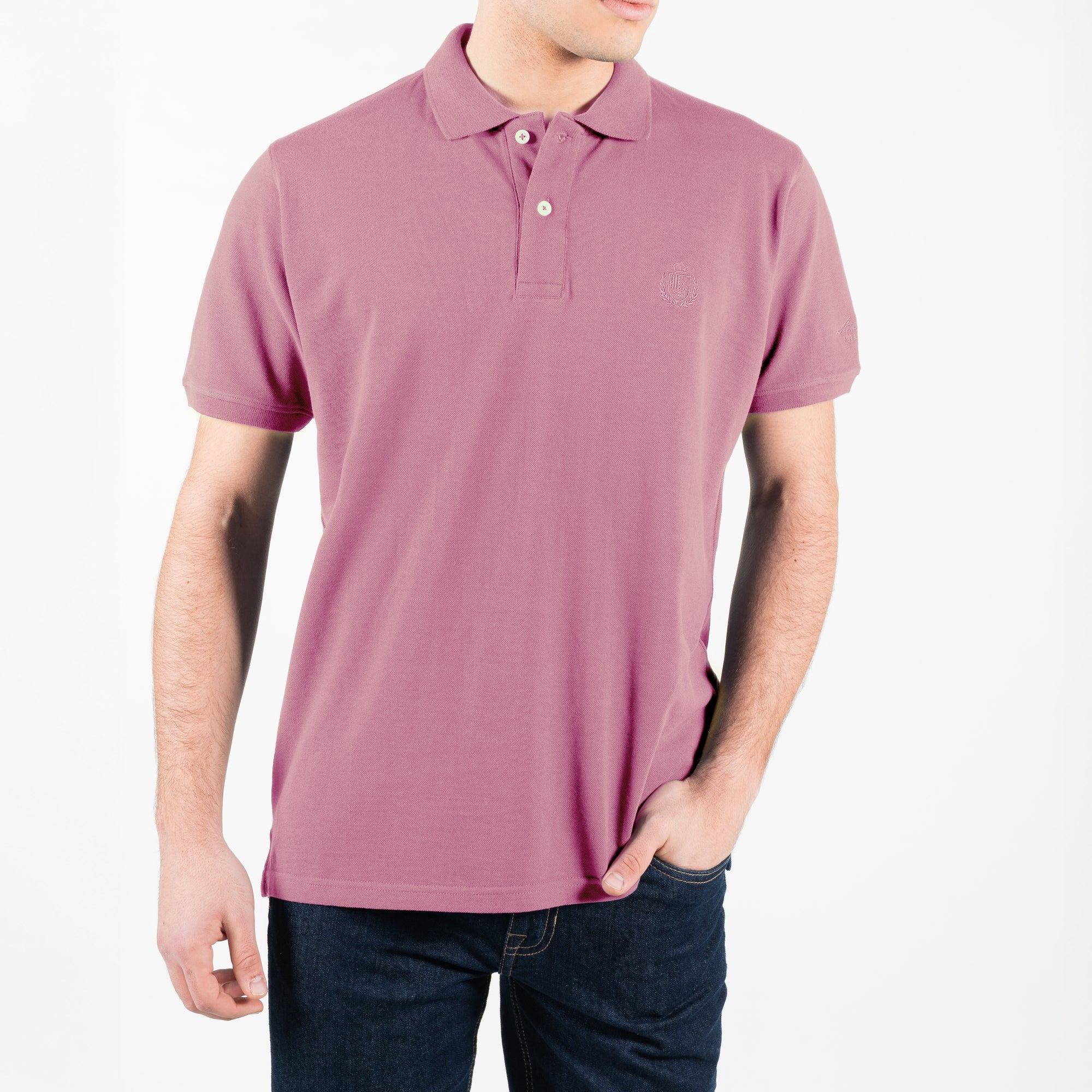 Polo basic maniche corte con logo ricamato