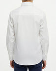 Camicia popeline con logo ricamato