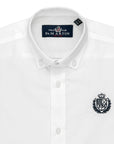 Camicia popeline con logo ricamato