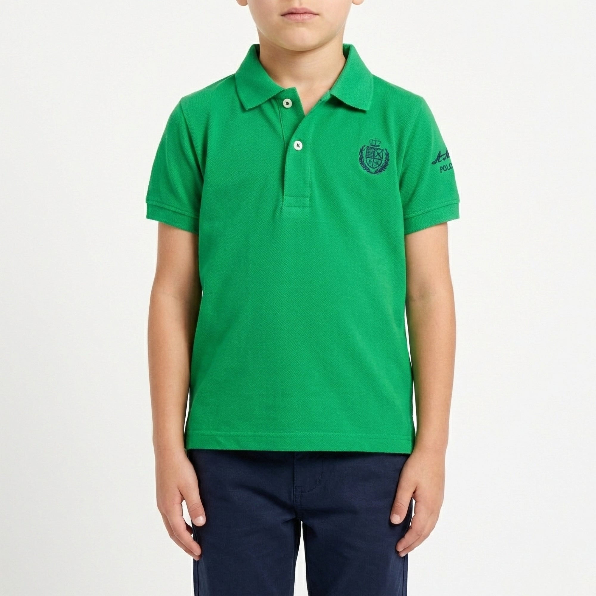 Polo basic con logo ricamato