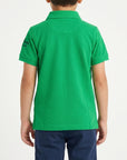Polo basic con logo ricamato