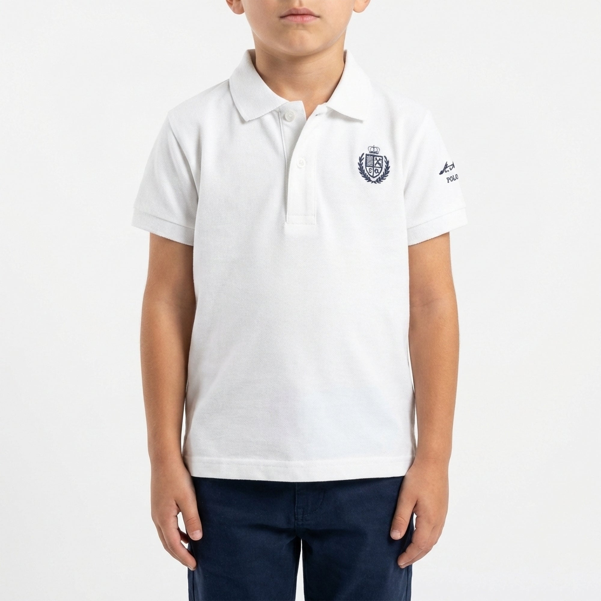 Polo basic con logo ricamato