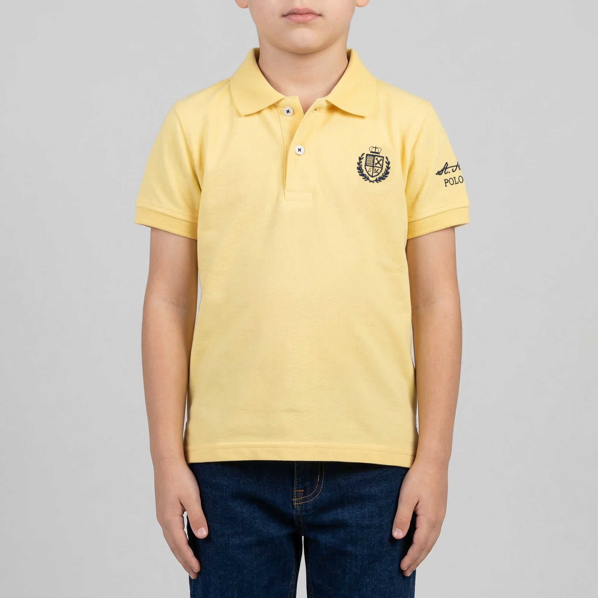 Polo basic con logo ricamato