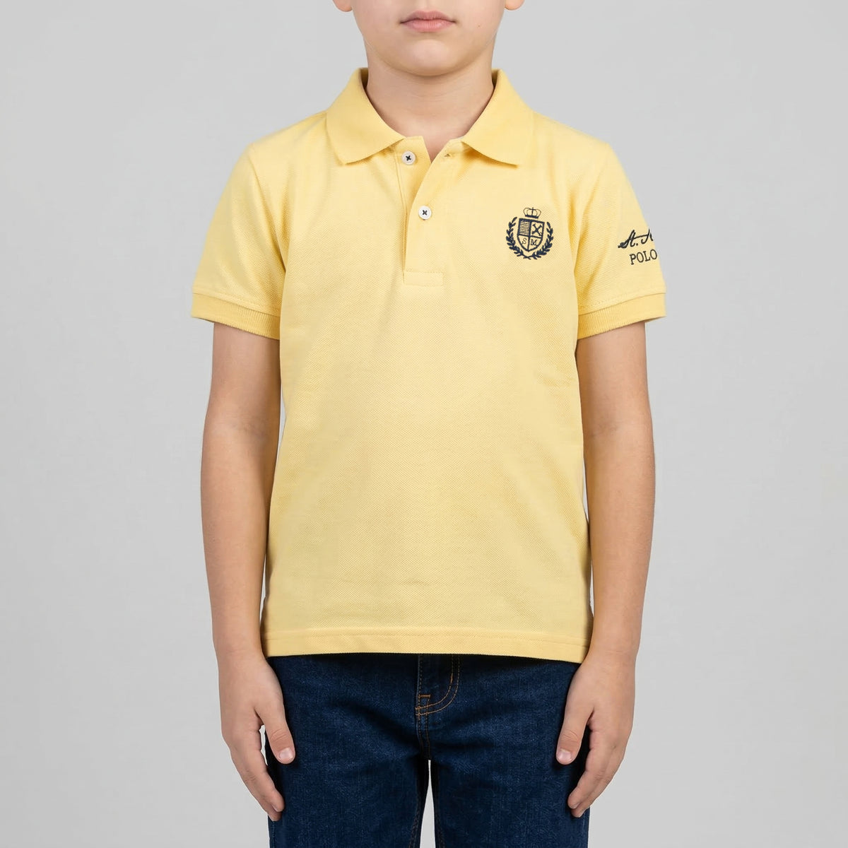 Polo basic con logo ricamato