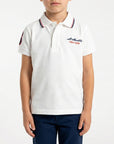 Polo basic con logo ricamato e numero