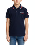 Polo basic con logo ricamato e numero